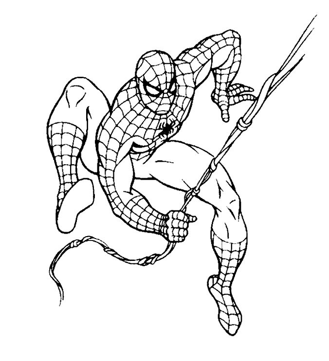 Plansa de colorat cu Spiderman 49 44